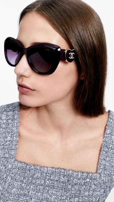 chanel sunglasses heart logo|Eyewear .